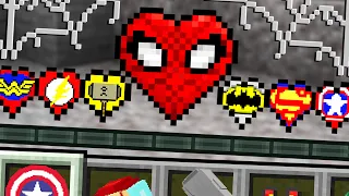 Minecraft but there's Superhero Hearts