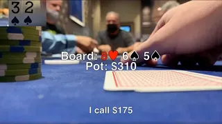 STRAIGHT FLUSH Draw In Huge Poker Hand!