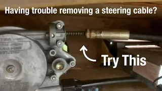 How to remove a steering cable on a boat