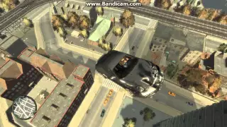 GTA IV Жесткое падение Porsche с небоскреба