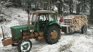 Traktor Zetor 2011 těžba dřeva samovýroba 2023-24 prořezávka smrk díl 2*