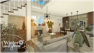 Winter family home | Roblox Bloxburg house build | (1st Floor Interior)