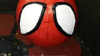 Como hacer Estructura de piñata de hombre araña, Spider Man chibi parte 1 DIY