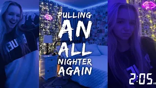 PULLING AN ALL NIGHTER ON A WORK NIGHT (i got caught again) | Bryleigh Anne
