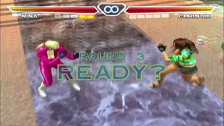 Tekken 4 Nina 2P VS Christie Green 2P with Leaping Hell Hold Double Snap