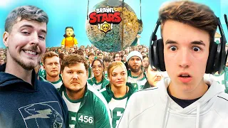 REACCIONO A MRBEAST x BRAWL STARS con EL JUEGO DEL CALAMAR EN LA VIDA REAL