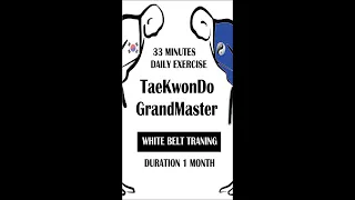Taekwondo gymnastic training front kick right