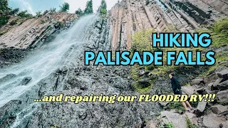 RV CRISIS | Pipe leak FLOODED the underbelly of our RV! Hiking PALISADE FALLS in the rain!