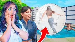 WE FORCED ANDREA BOTEZ INTO A GIANT HAMSTER BALL!