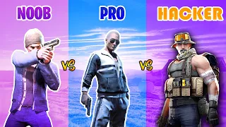 NOOB vs PRO vs HACKER in PUBG MOBILE - Ultimate KILLS Highlights