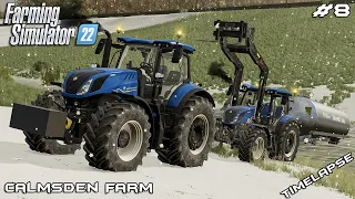 Rescuing TRACTOR that got stuck in the SNOW | Calmsden Farm | Farming Simulator 22 | Episode 8