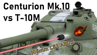 CENTURION Mk.10 vs T-10M | 105mm L52 APDS vs T-10M Turret | Armour Piercing Simulation