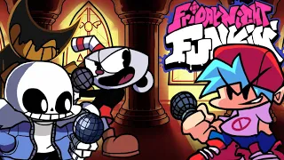 Friday Night Funkin' - V.S. Cuphead, Sans & Bendy - Indie Cross FULL WEEK Demo [FNF MODS/HARD]