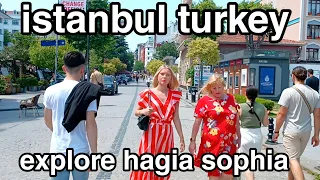 istanbul turkey 2024 walkingtour hagia sophia.4k|60fps