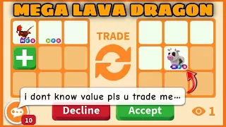 I THOUGHT THIS WAS A BIG WIN BUT ITS A BIG SCAM 😡 TRADING MEGA LAVA DRAGON in Adopt me
