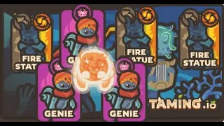 Taming.io| Triple Genie and Triple Fire Statue on boss 💀| Solar