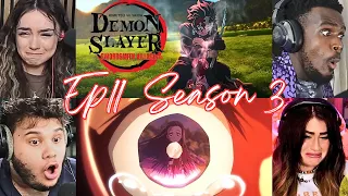 Demon Slayer Mashup Reactions to S3 Ep11 (Nezuko burning & the Emotional Scene)