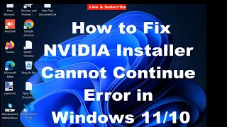 NVIDIA Installer Cannot Continue error fixed in Windows 11 and Windows 10
