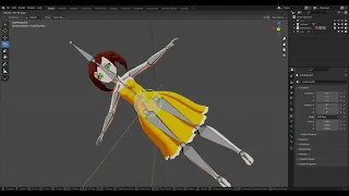 Blender Hook Modifier Skirt Rig