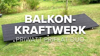 Balkonkraftwerk Priwatt Priflat Duo im Check | Aufbau & Anmeldung / Produzierten Strom messen