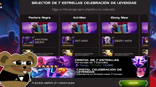 SELECTOR DE 7 ESTRELLAS + 20 CRISTALES DE CELEBRACION DE LEYENDAS + CRISTAL 7 ⭐¿CON FINAL FELIZ?