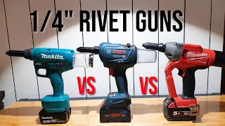 Bosch VS Makita VS Milwaukee 1/4" Rivet Guns. Do they all Pop Rivets the Same?