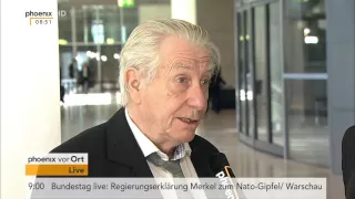 Interview im Bundestag: Jürgen Hardt und Wolfgang Gehrcke zum Nato-Gipfel am 07.07.2016