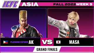 AK (Paul) vs Masa (Leo) - Grand Finals ICFC TEKKEN Asia: Fall 2022 - Week 5