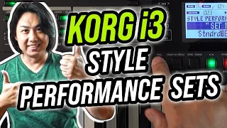 Using PERFORMANCE STYLE SETS in Korg i3 Workstation Keyboard