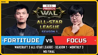 WC3 - [HU] Fortitude vs FoCuS [ORC] - WB Final - Warcraft 3 All-Star League - Season 1 - M3