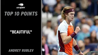 Andrey Rublev | Top 10 Points | 2022 US Open