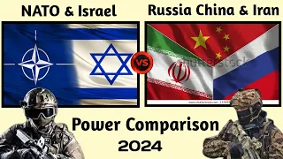 NATO Israel vs Russia China and Iran military power 2024 | world military power | Israel vs Iran