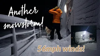 CRAZY WEATHER | Life in a cabin on SVALBARD | Snowstorm day in the life