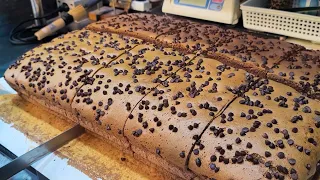 먹거리x파일 때에도 끝까지 버티면서 개발한 초콜릿 대왕 카스테라 / amazing! taiwanese chcolate giant castella cake  /チョコレートカステラ /