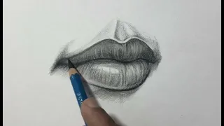 How to Draw Lips Using an Staedtler Pencil | step by step drawing | Gimhana Art #arttutorial #art