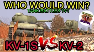 KV-1S VS KV-2 1v1 TANK BATTLE COMPARISON WOT BLITZ