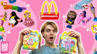 Opening Nostalgic 90's McDonald's Happy Meal Toys! (Barbie, My Little Pony & More)