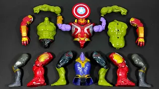 Merakit Mainan Hulk Buster vs Hulk Smash vs Thanos Avengers Superhero toys Action figure