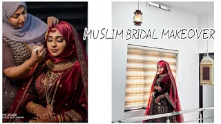 SIMPLE BRIDAL MAKEUP LOOK💄| MUSLIM BRIDAL MAKEOVER #makeup#makeover #bridal #hijab #bridalmakeup 🥰🤭💄