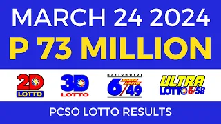 Lotto Result March 24 2024 9pm PCSO