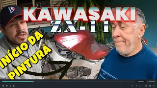 Sonho de infância! Kawasaki zx 11 1993! Início do processo de pintura.