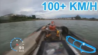 RC boat racer reaches GPS speeds of 100km/h on modified craft