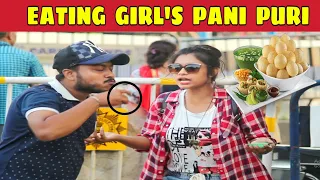 Eating Girls Pani Puri Prank | ফুচকা চুরি করে খাওয়া | Prank On Cute Girl | KKF - 2019