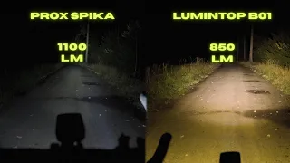 Tania lampka rowerowa bez wad - Lumintop B01 | Bezpośrednie porównanie z Prox Spika