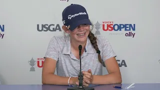 15 years old Asterisk Talley Friday Flash Interview 2024 79th Womens US Open © USGA