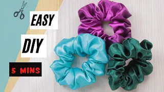 How to make a SCRUNCHIE easy || scrunchie DIY || sewing tutorial