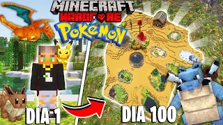 SOBREVIVI 100 DIAS EM UM ZOOLÓGICO DE POKEMON NO MINECRAFT HARDCORE O FILME