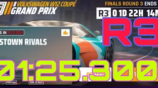 Asphalt 9 Volkswagen W12 coupe grand prix round 3 1:25.300. touch drive  instructions
