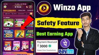 Winzo safety feature | Best online earning app safety feature | Best online earning app winzo