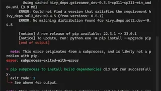 resolvido o erro do kivy: subprocess-exited-with-error | kivy | pip install kivy error